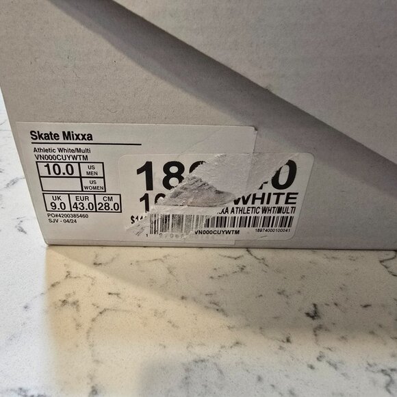 Vans Skate Mixxa Men’s White Low Top Chunky Suede Skate Shoes Size 10 NEW - Picture 10 of 14